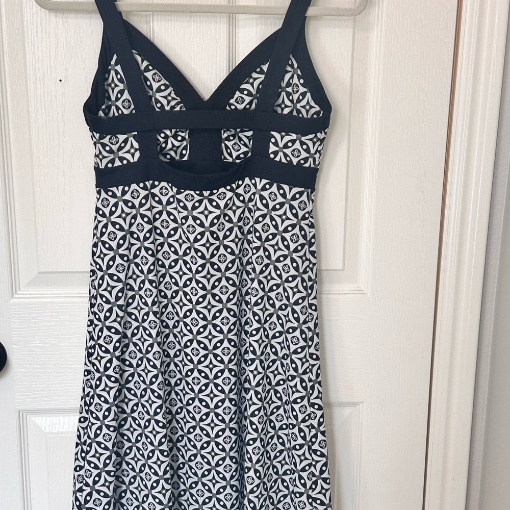 Patagonia Navy and White Strapless Dress